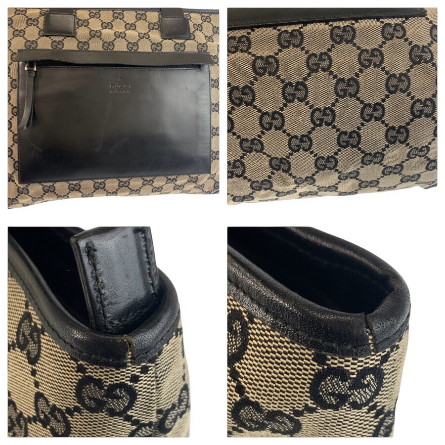 25213
GUCCI グッチ ブラック 黒 GGキャンバス / レザー 019 0426 トートバッグ ショルダーバッグ レディース ABP35