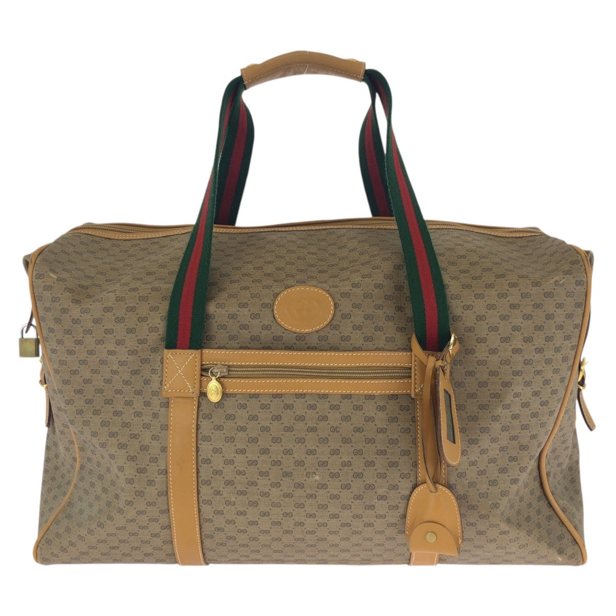 25216
GUCCI グッチ ヴィンテージ オールドグッチ シェリーライン マイクロGG ベージュ ゴールド金具 PVC / レザー 012 39 0079 ボストンバッグ トラベルバッグ メンズ ABP42