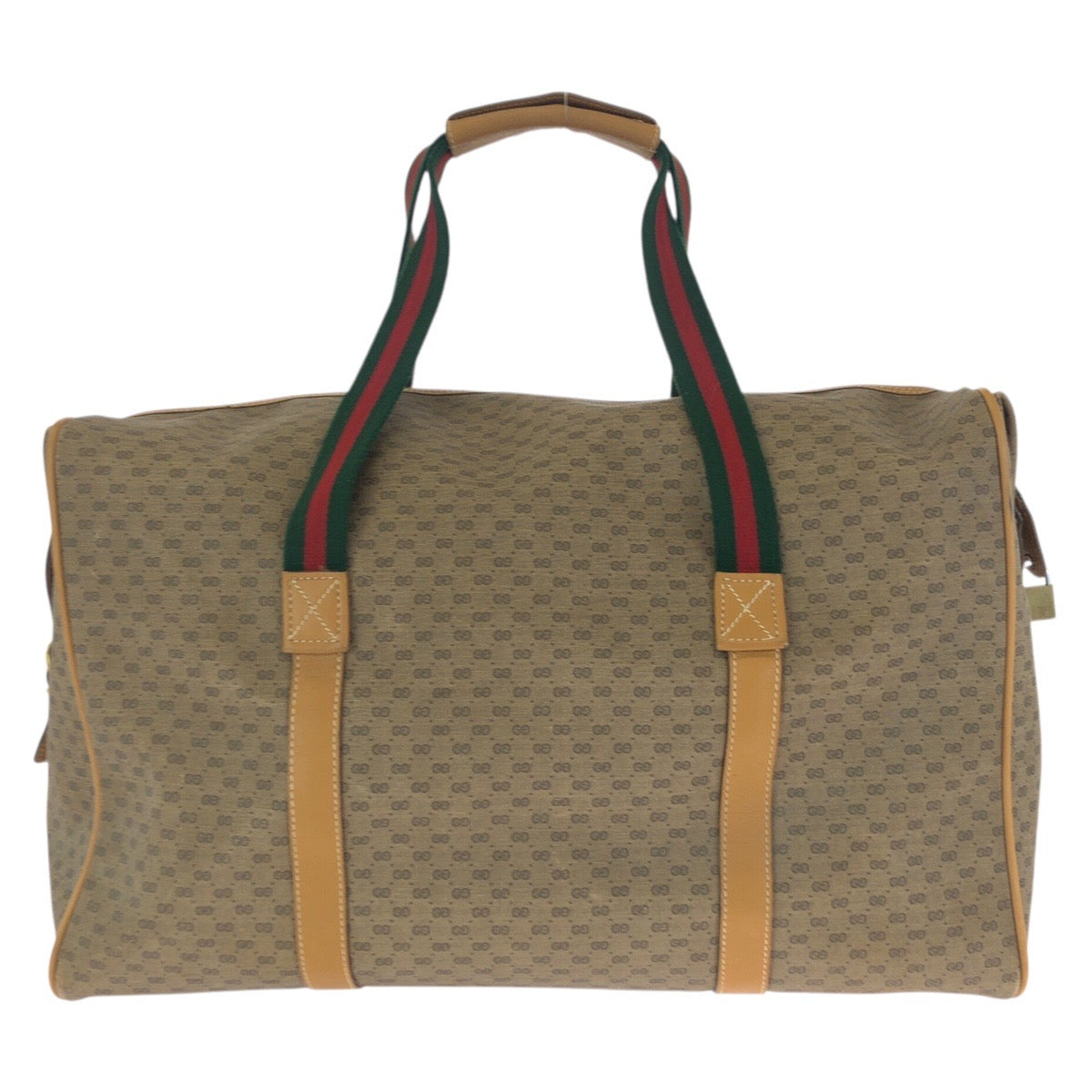 25216
GUCCI グッチ ヴィンテージ オールドグッチ シェリーライン マイクロGG ベージュ ゴールド金具 PVC / レザー 012 39 0079 ボストンバッグ トラベルバッグ メンズ ABP42