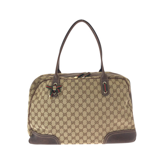 25217
GUCCI グッチ シェリーライン プリンシー ベージュ ブラウン ゴールド金具 GGキャンバス / レザー 162881 トートバッグ ショルダーバッグ レディース ABP44