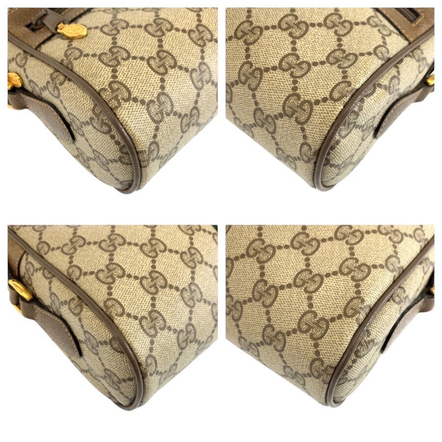 25218
GUCCI グッチ ヴィンテージ シェリーライン ベージュ ブラウン ゴールド金具 GGスプリームキャンバス / レザー 98 02 004 ショルダーバッグ ポシェット レディース ABP35