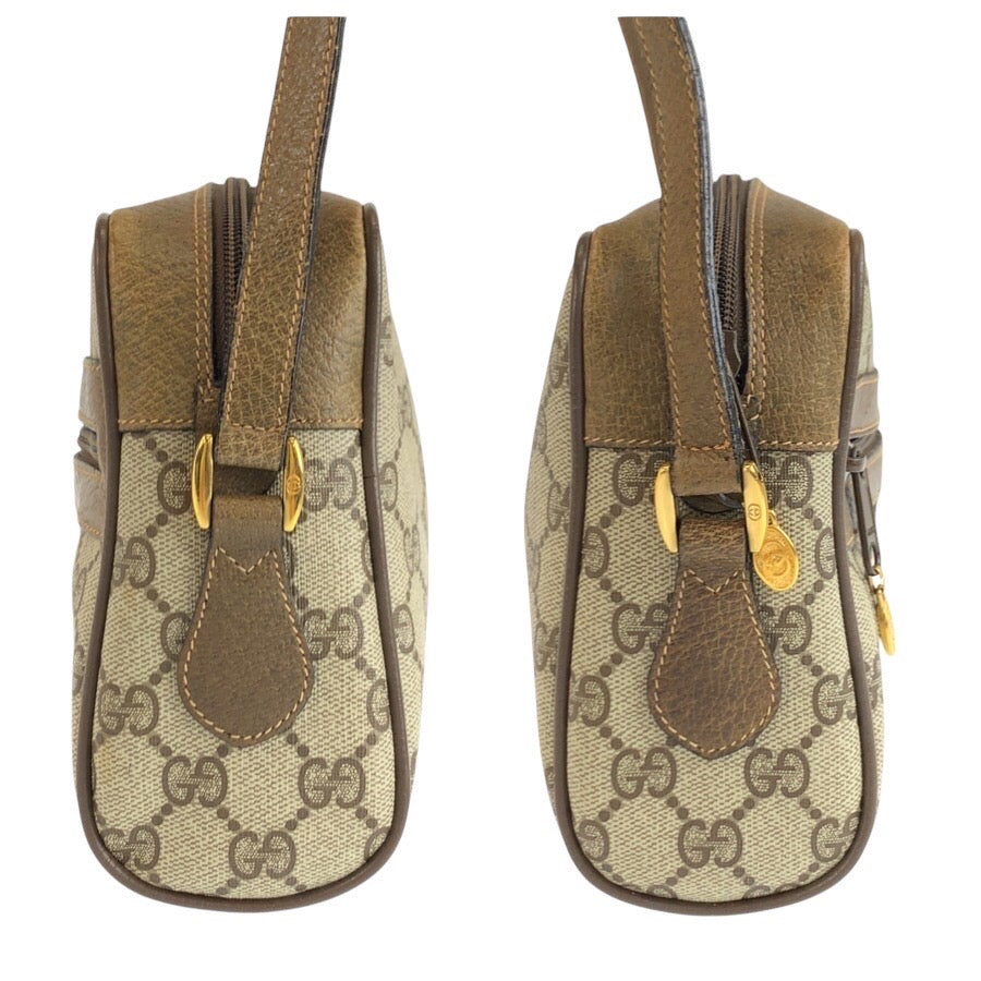 25218
GUCCI グッチ ヴィンテージ シェリーライン ベージュ ブラウン ゴールド金具 GGスプリームキャンバス / レザー 98 02 004 ショルダーバッグ ポシェット レディース ABP35
