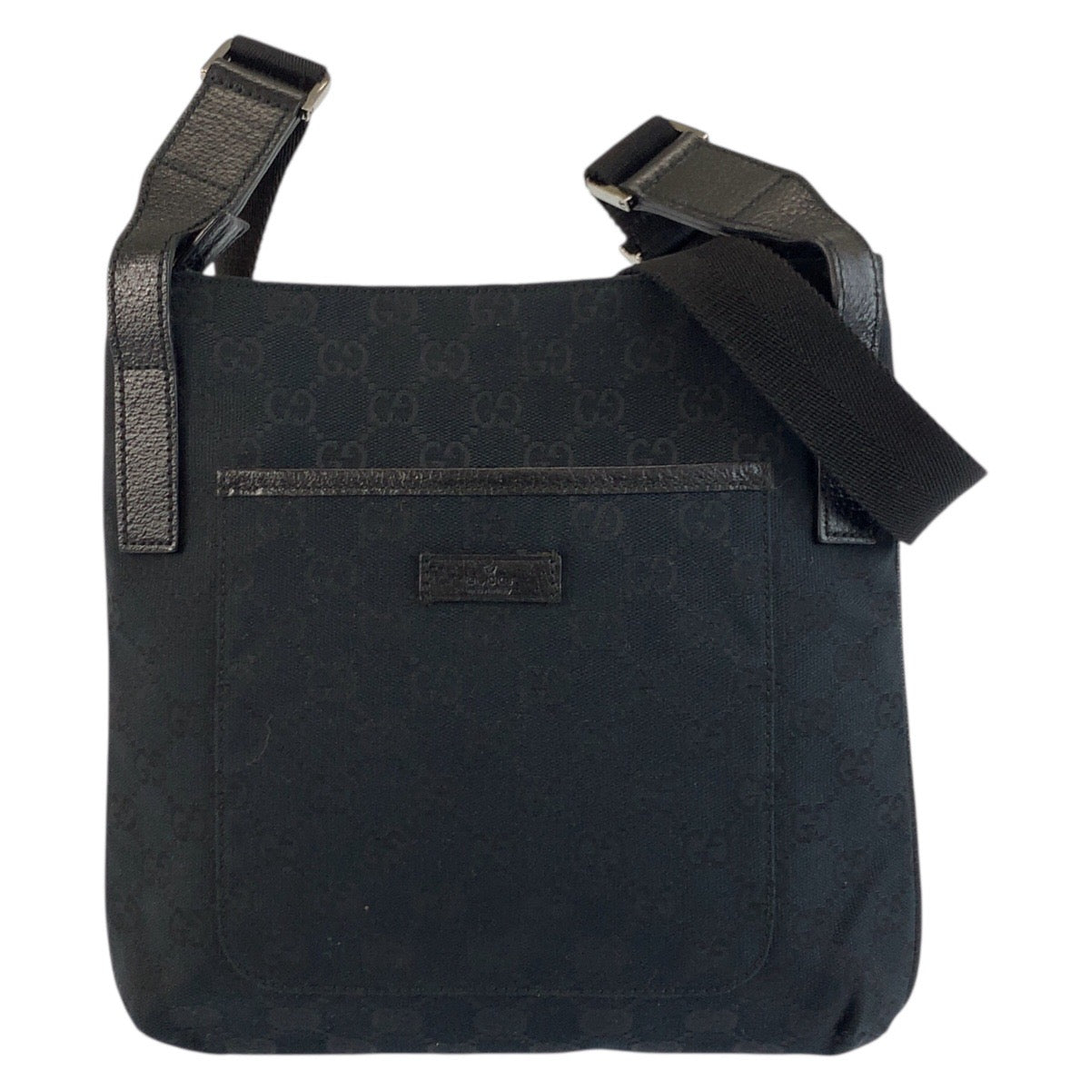 25220
GUCCI グッチ ブラック 黒 GGキャンバス 122798 ショルダーバッグ ポシェット レディース A42
