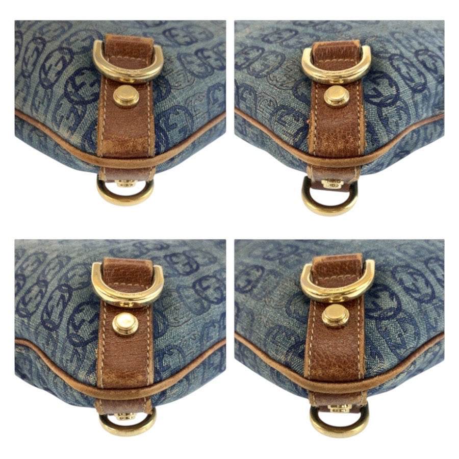 25222
GUCCI グッチ インターロッキング アビー ブルー ブラウン ゴールド金具 キャンバス 131326 ショルダーバッグ メッセンジャーバッグ レディース AB35