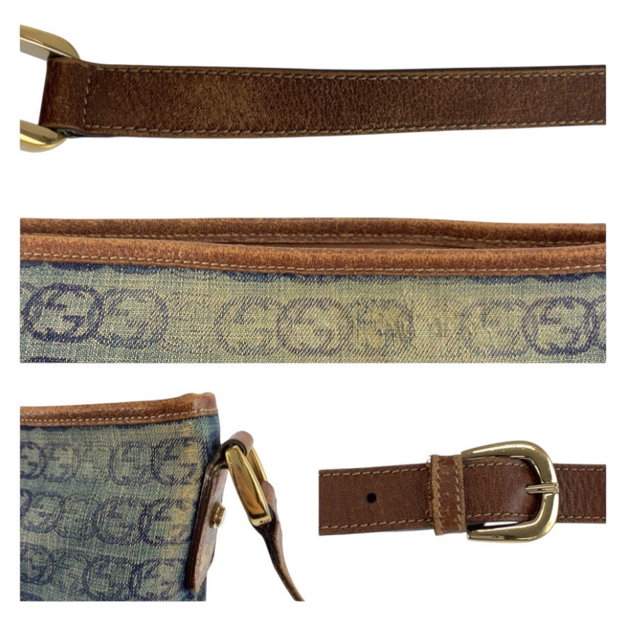 25222
GUCCI グッチ インターロッキング アビー ブルー ブラウン ゴールド金具 キャンバス 131326 ショルダーバッグ メッセンジャーバッグ レディース AB35