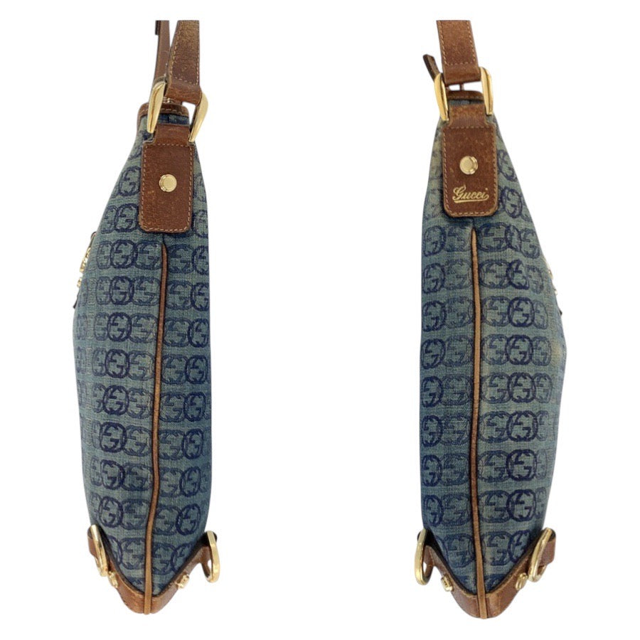 25222
GUCCI グッチ インターロッキング アビー ブルー ブラウン ゴールド金具 キャンバス 131326 ショルダーバッグ メッセンジャーバッグ レディース AB35