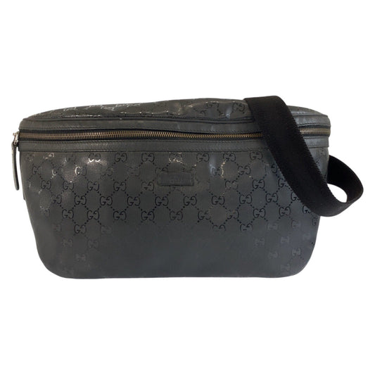25224
GUCCI グッチ GGインプリメ ブラック 黒 PVC 211110 ボディバッグ ウエストバッグ メンズ AB36