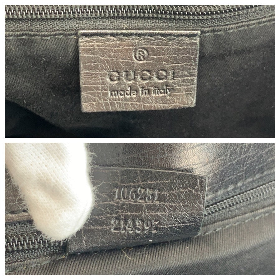 25225
GUCCI グッチ ブラック 黒 GGキャンバス / レザー 106251 トートバッグ ハンドバッグ レディース AB36