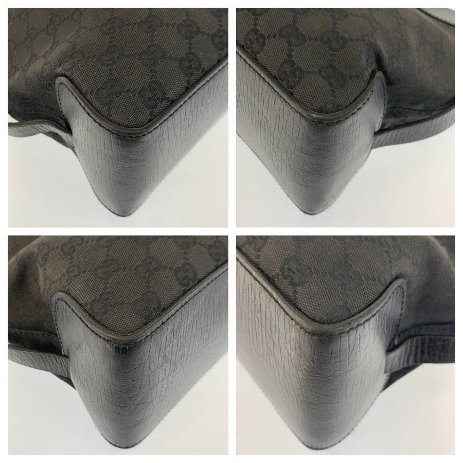 25225
GUCCI グッチ ブラック 黒 GGキャンバス / レザー 106251 トートバッグ ハンドバッグ レディース AB36
