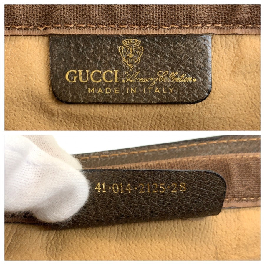 25227
GUCCI グッチ ヴィンテージ シェリーライン ベージュ ブラウン GGスプリームキャンバス / レザー 41 014 2125 28 クラッチバッグ セカンドバッグ レディース ABP28