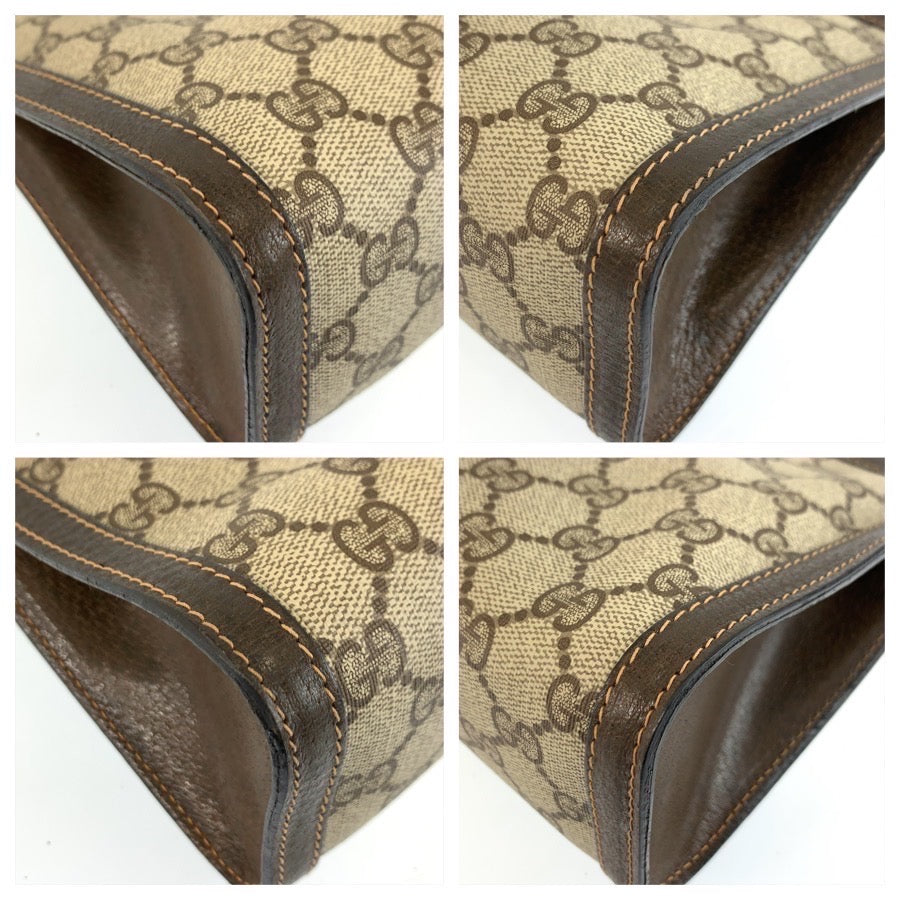 25227
GUCCI グッチ ヴィンテージ シェリーライン ベージュ ブラウン GGスプリームキャンバス / レザー 41 014 2125 28 クラッチバッグ セカンドバッグ レディース ABP28