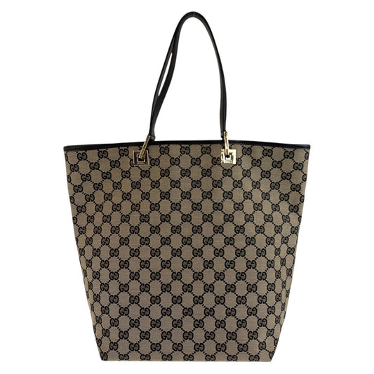 25230
GUCCI グッチ ブラック 黒 ゴールド金具 GGキャンバス / レザー 002 1098 トートバッグ ショルダーバッグ レディース A42