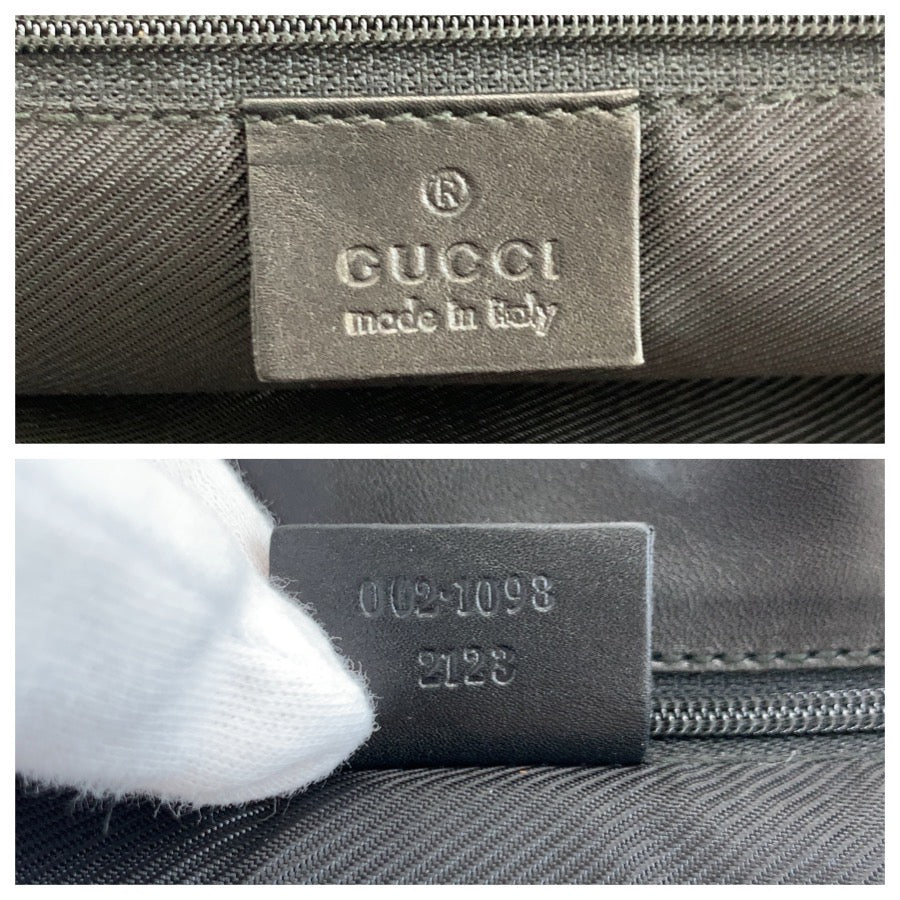 25230
GUCCI グッチ ブラック 黒 ゴールド金具 GGキャンバス / レザー 002 1098 トートバッグ ショルダーバッグ レディース A42