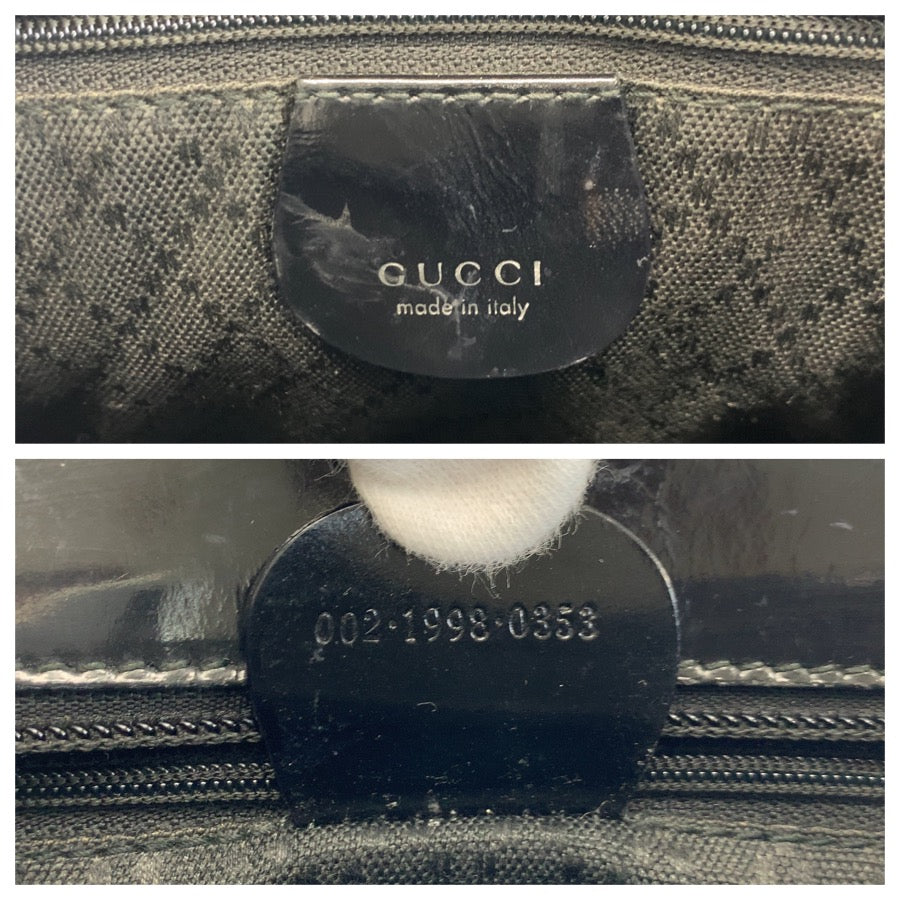 25232
GUCCI グッチ バンブー ブラック 黒 シルバー金具 ナイロン 002 1998 0353 トートバッグ ショルダーバッグ レディース ABP28