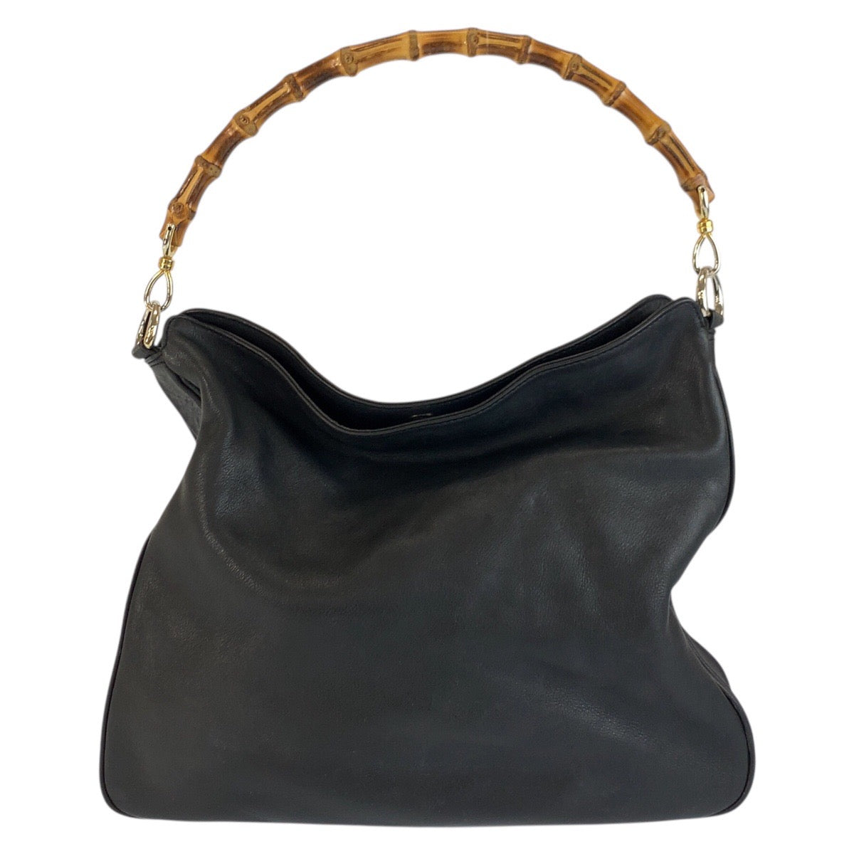25233
GUCCI グッチ バンブー ブラック 黒 レザー 001 1014 1577 5 ショルダーバッグ レディース AB28