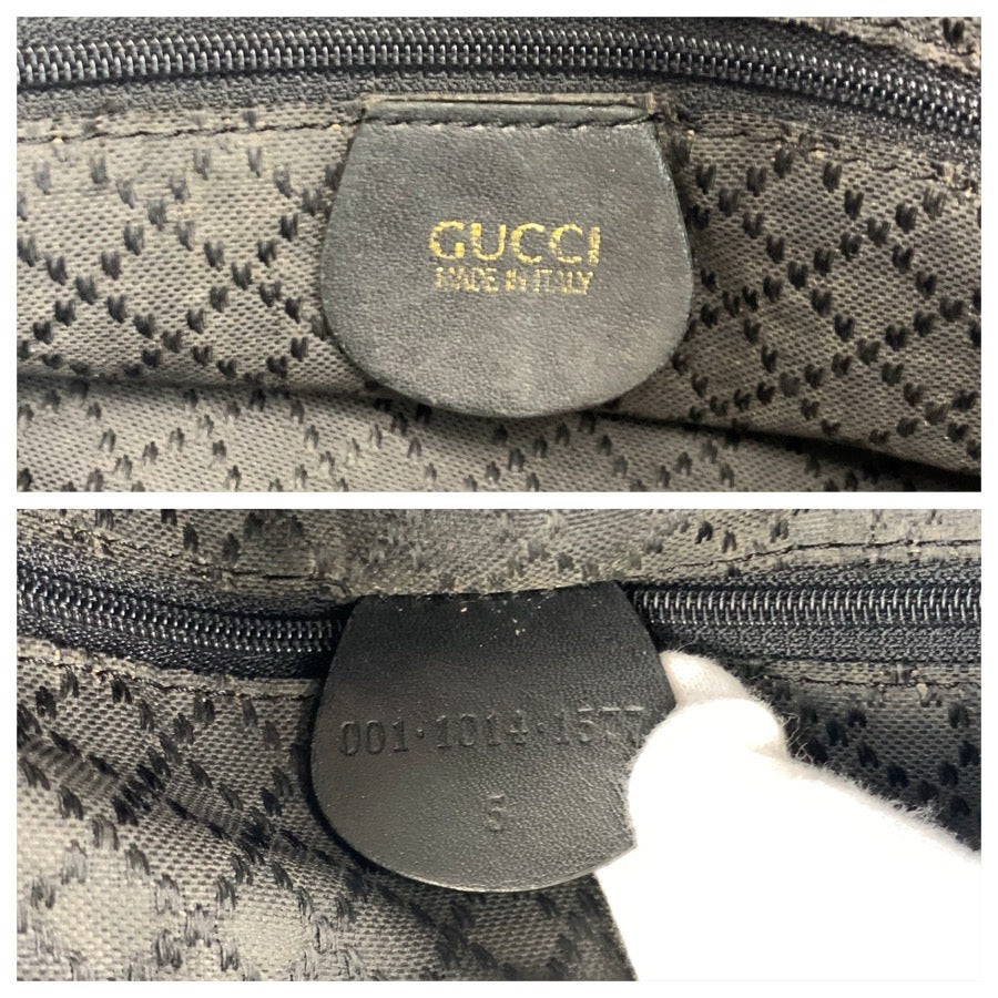 25233
GUCCI グッチ バンブー ブラック 黒 レザー 001 1014 1577 5 ショルダーバッグ レディース AB28