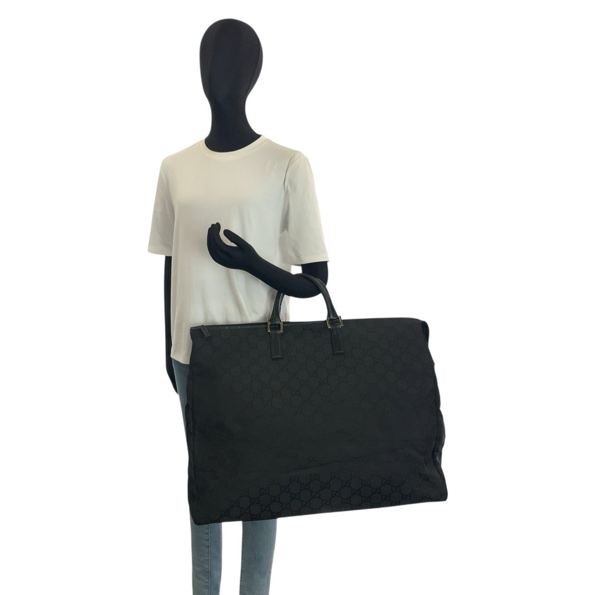 25234
GUCCI グッチ GG柄 ブラック 黒 ナイロン 105670 ボストンバッグ 男女兼用 メンズ ABP