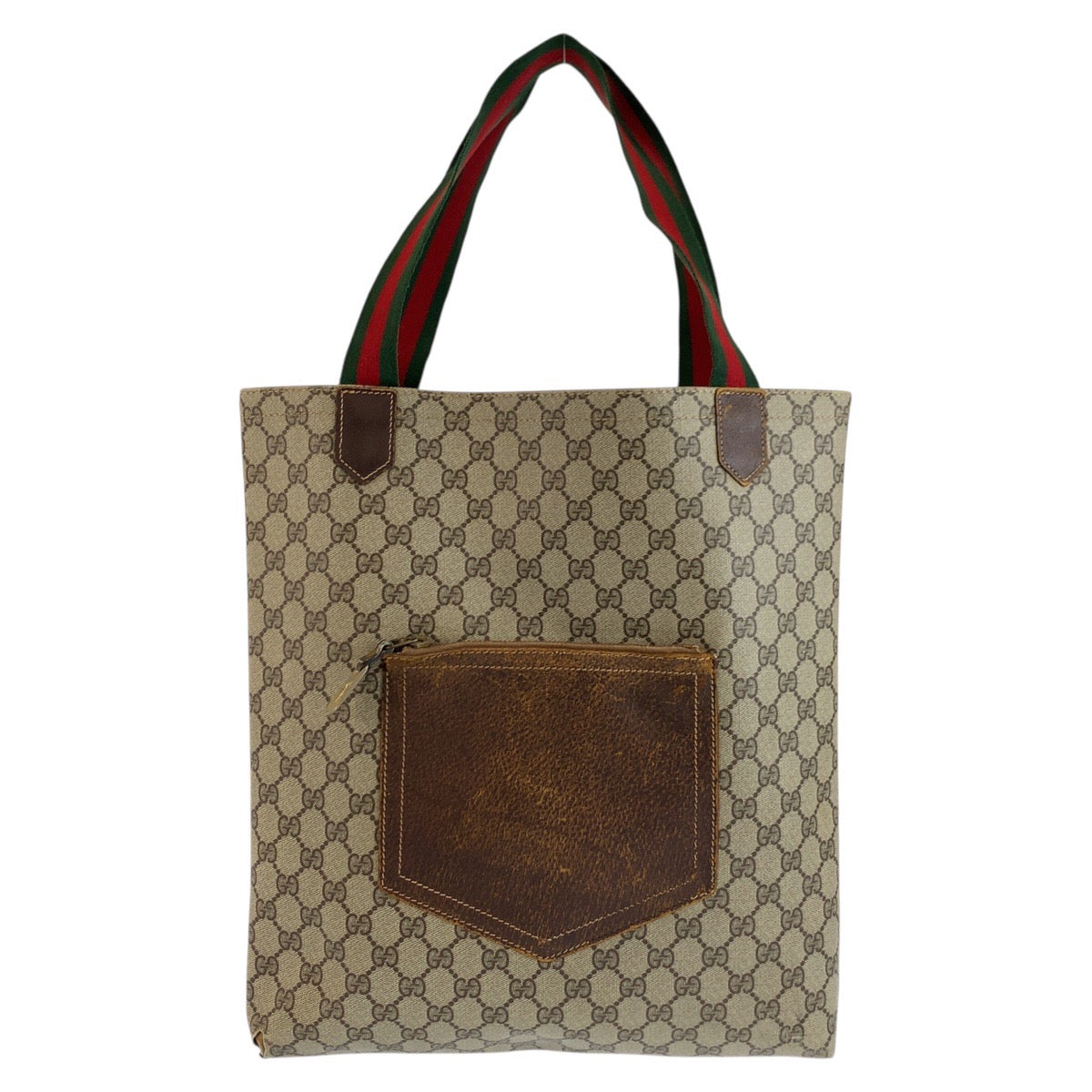 25236
GUCCI グッチ シェリーライン ベージュ ブラウン GGスプリームキャンバス トートバッグ ハンドバッグ レディース AB21