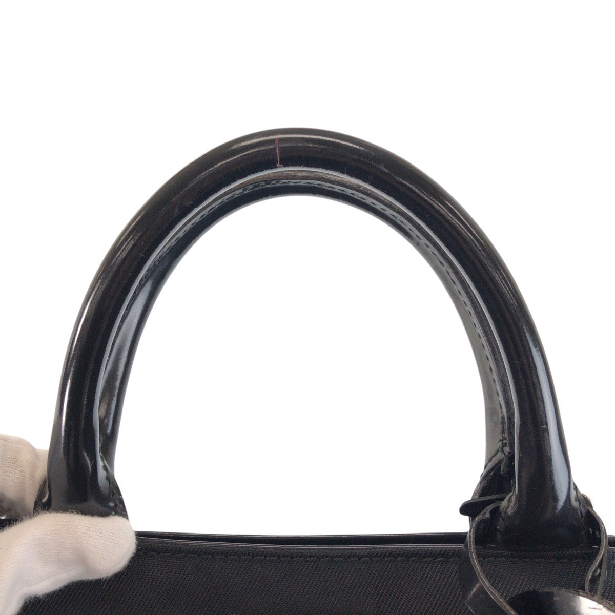 25237
GUCCI グッチ ブラック 黒 シルバー金具 ナイロン 019 2020 0282 08 トートバッグ ハンドバッグ レディース ABP35