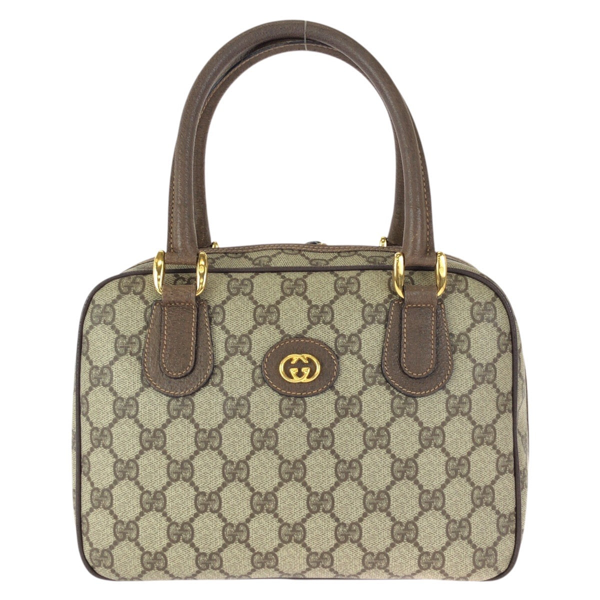 25238
GUCCI グッチ ヴィンテージ オールドグッチ ベージュ ブラウン ゴールド金具 GGスプリームキャンバス 000 58 6090 ハンドバッグ レディース AB28