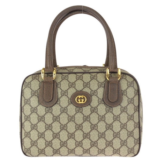 25238
GUCCI グッチ ヴィンテージ オールドグッチ ベージュ ブラウン ゴールド金具 GGスプリームキャンバス 000 58 6090 ハンドバッグ レディース AB28