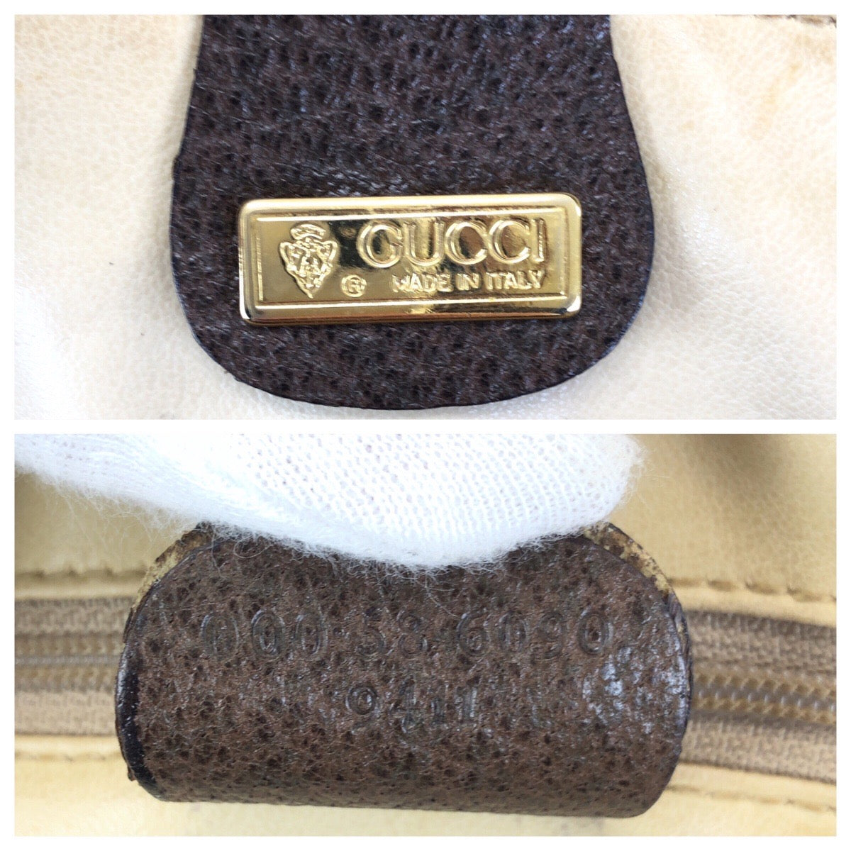 25238
GUCCI グッチ ヴィンテージ オールドグッチ ベージュ ブラウン ゴールド金具 GGスプリームキャンバス 000 58 6090 ハンドバッグ レディース AB28