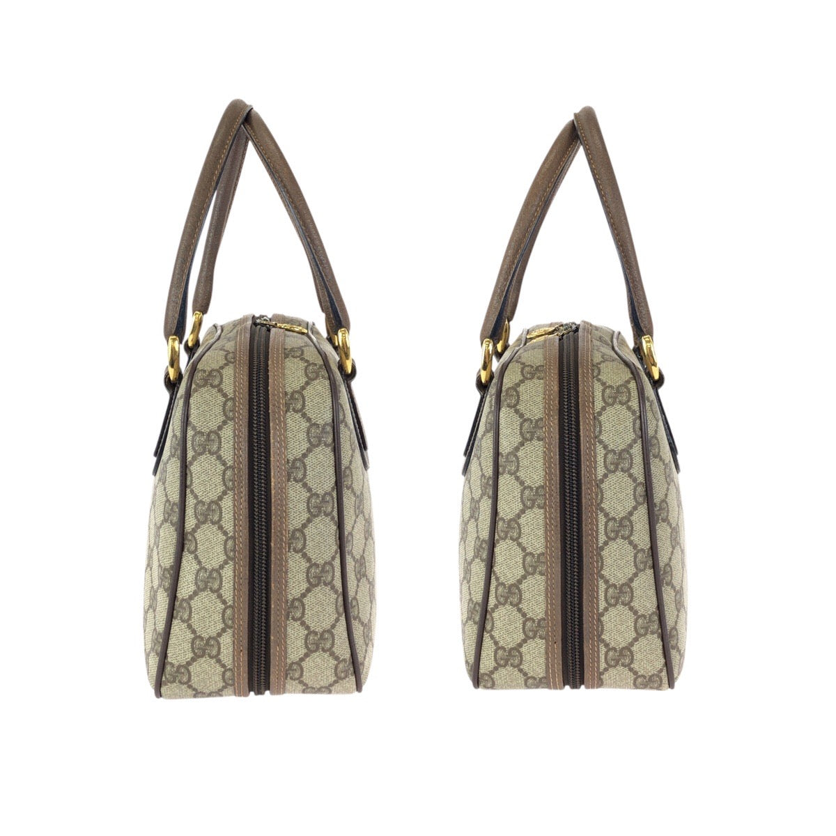 25238
GUCCI グッチ ヴィンテージ オールドグッチ ベージュ ブラウン ゴールド金具 GGスプリームキャンバス 000 58 6090 ハンドバッグ レディース AB28