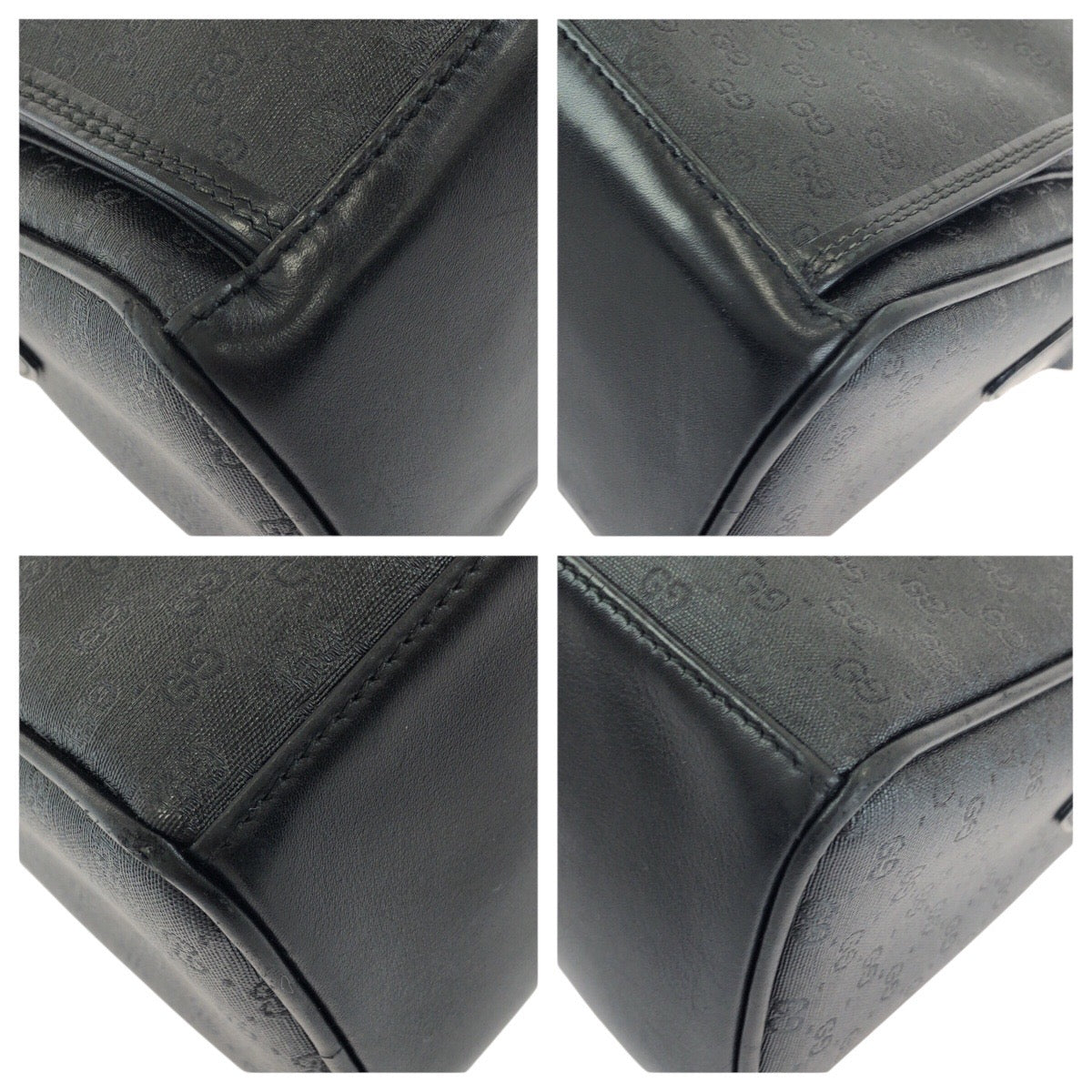 25239
GUCCI グッチ ヴィンテージ オールドグッチ マイクロGG ブラック 黒 ゴールド金具 PVC / レザー 001 33 1053 ショルダーバッグ メッセンジャーバッグ レディース ABP40