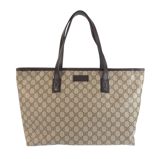 25240
GUCCI グッチ ベージュ ブラウン シルバー金具 GGスプリームキャンバス / レザー 181084 トートバッグ ショルダーバッグ レディース ABP56