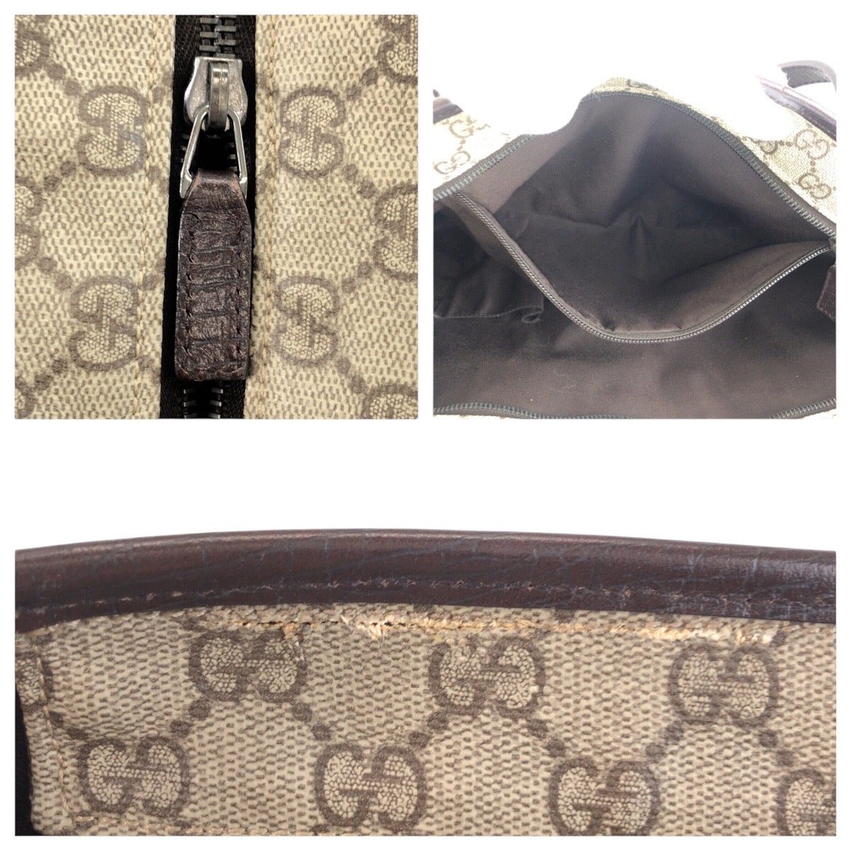 25240
GUCCI グッチ ベージュ ブラウン シルバー金具 GGスプリームキャンバス / レザー 181084 トートバッグ ショルダーバッグ レディース ABP56