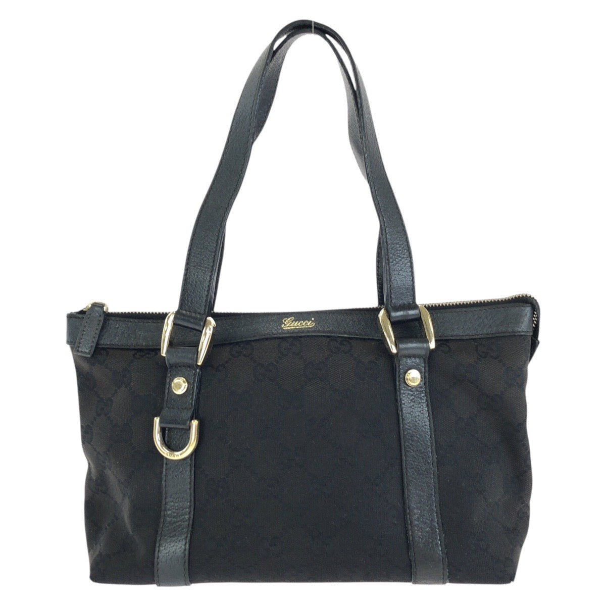 25242
GUCCI グッチ アビー ブラック 黒 ゴールド金具 GGキャンバス / レザー 141471 トートバッグ ハンドバッグ レディース AB35