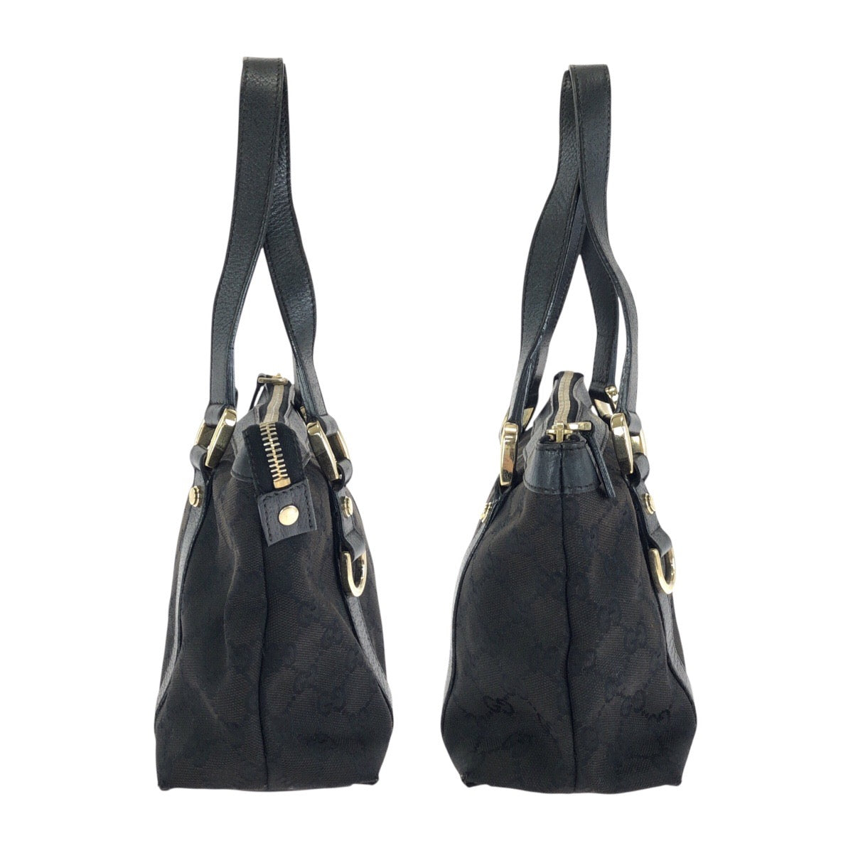 25242
GUCCI グッチ アビー ブラック 黒 ゴールド金具 GGキャンバス / レザー 141471 トートバッグ ハンドバッグ レディース AB35