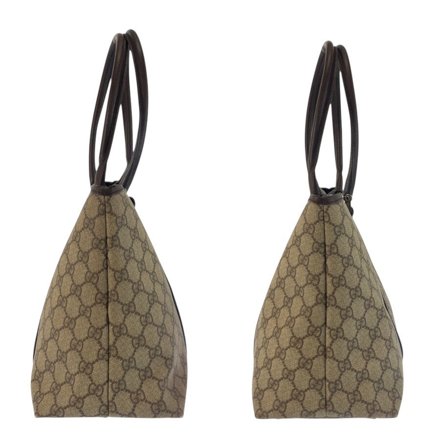 25243
GUCCI グッチ ベージュ ブラウン GGスプリームキャンバス / レザー 114595 トートバッグ ショルダーバッグ レディース AB28