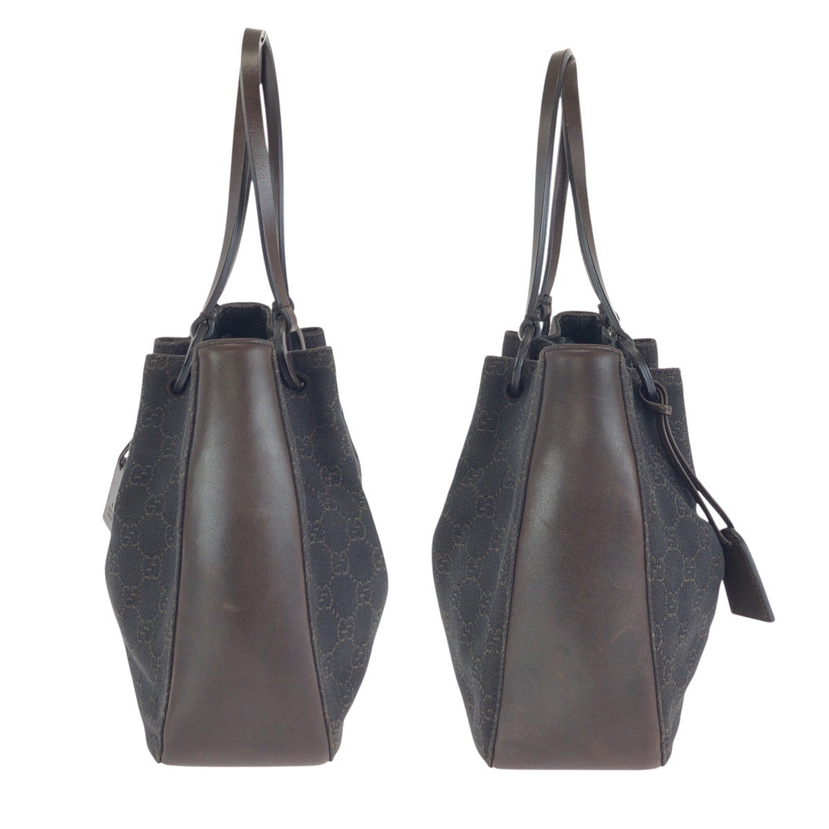 25246
GUCCI グッチ ダークブラウン シルバー金具 GGキャンバス / レザー 101919 トートバッグ ショルダーバッグ レディース ABP35