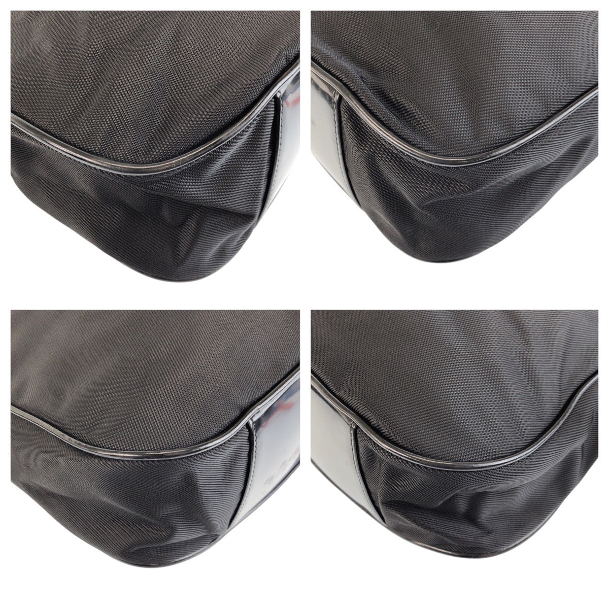 25248
GUCCI グッチ バンブー ブラック 黒 シルバー金具 ナイロン 001 2852 1577 5 ハンドバッグ ショルダーバッグ 2way レディース AB28