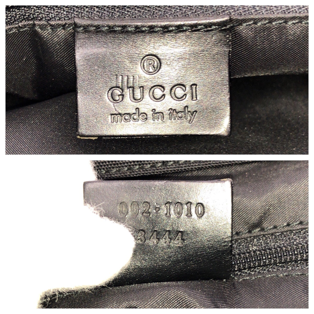 25249
GUCCI グッチ バンブー ブラック 黒 シルバー金具 ナイロン 002 1010 トートバッグ ハンドバッグ レディース AB28