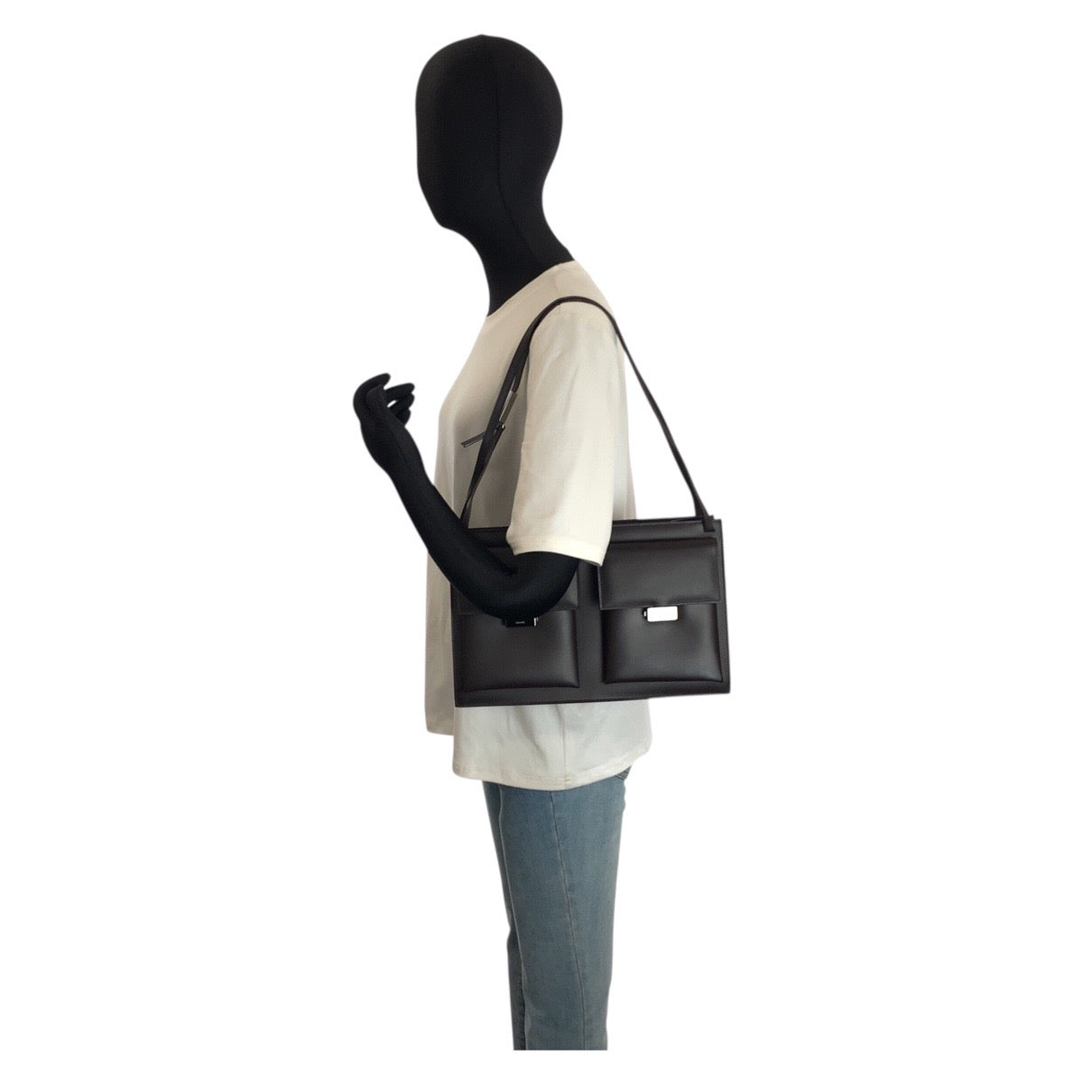 25250
GUCCI グッチ ダブルポケット ブラウン レザー 001 3175 ショルダーバッグ レディース AB30