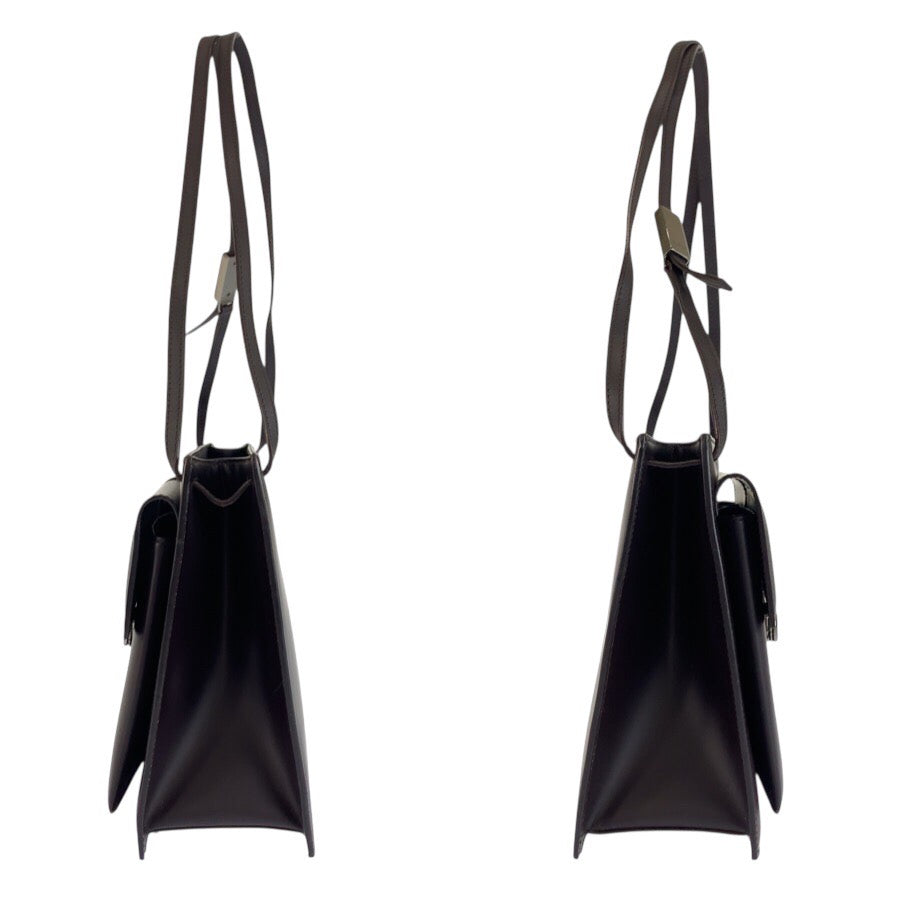 25250
GUCCI グッチ ダブルポケット ブラウン レザー 001 3175 ショルダーバッグ レディース AB30