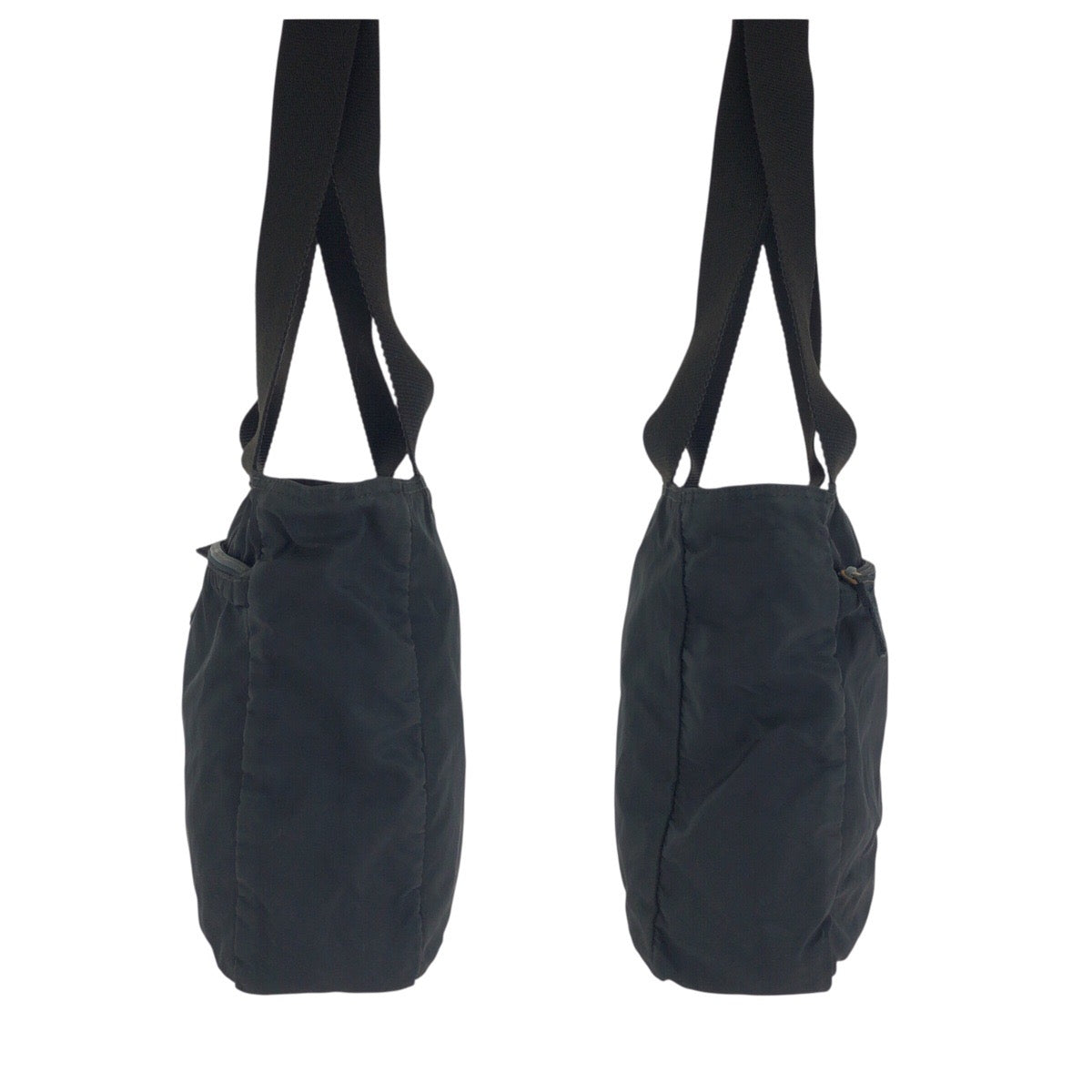 25252
PRADA プラダ テスート 三角ロゴプレート ブラック 黒 シルバー金具 ナイロン トートバッグ ショルダーバッグ レディース AB28