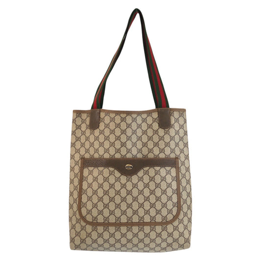 25254
GUCCI グッチ ヴィンテージ シェリーライン ベージュ ブラウン GGスプリームキャンバス 40 02 003 トートバッグ ショルダーバッグ レディース ABP28