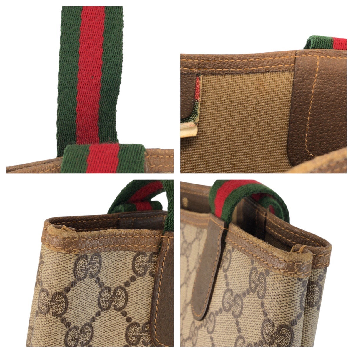 25254
GUCCI グッチ ヴィンテージ シェリーライン ベージュ ブラウン GGスプリームキャンバス 40 02 003 トートバッグ ショルダーバッグ レディース ABP28
