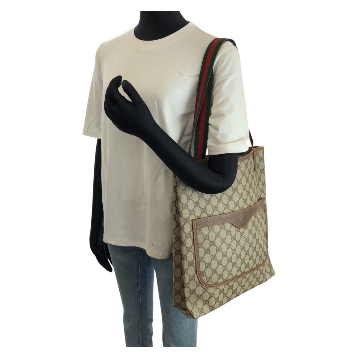 25256
GUCCI グッチ オールドグッチ シェリーライン ベージュ ブラウン GGスプリームキャンバス 002 58 6487 トートバッグ ショルダーバッグ レディース AB23