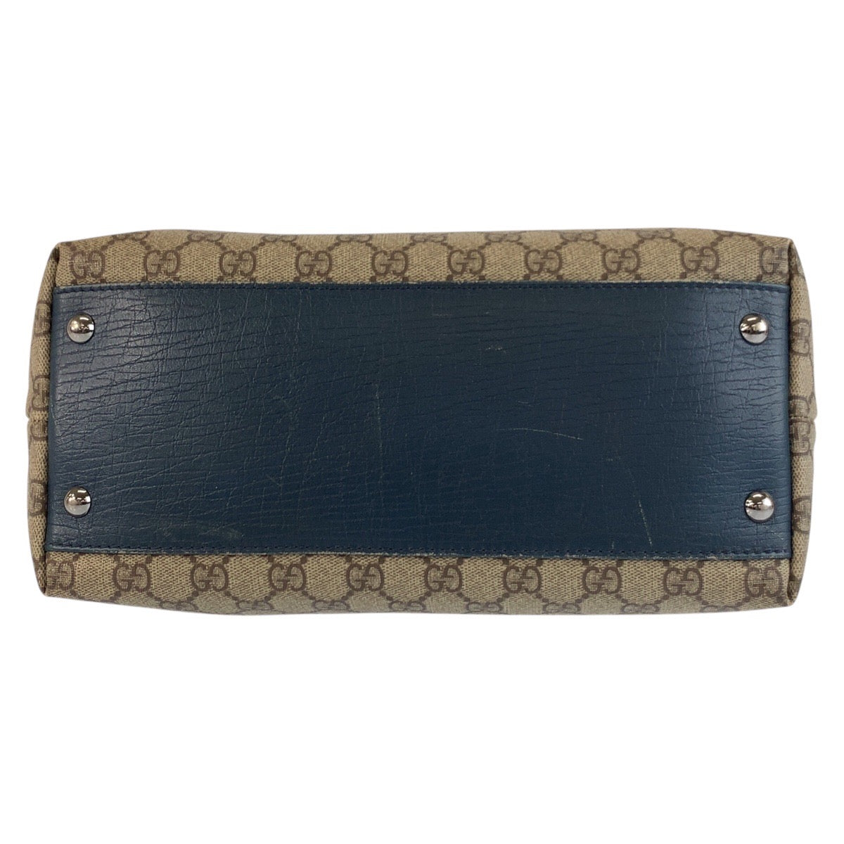 25257
GUCCI グッチ ベージュ グリーン GGスプリームキャンバス / レザー 131220 トートバッグ ハンドバッグ レディース AB28