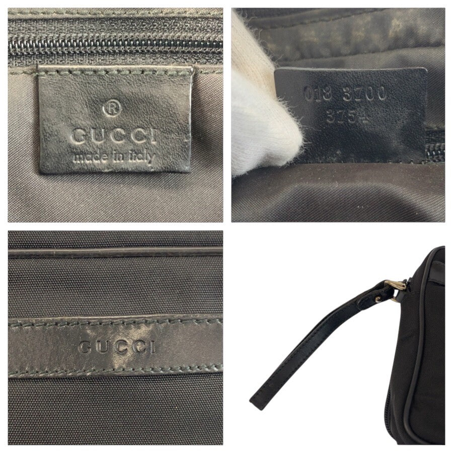 25258
GUCCI グッチ ブラック 黒 ナイロン 018 3700 クラッチバッグ セカンドバッグ レディース ABP15