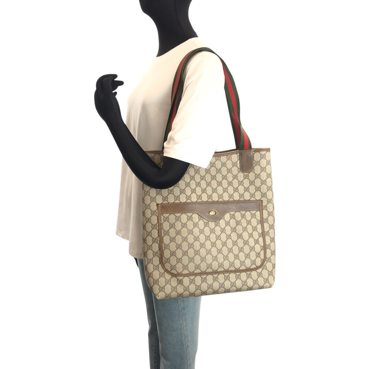 25259
GUCCI グッチ シェリーライン ベージュ ブラウン GGスプリームキャンバス / レザー 347 02 003 トートバッグ ショルダーバッグ レディース ABP28