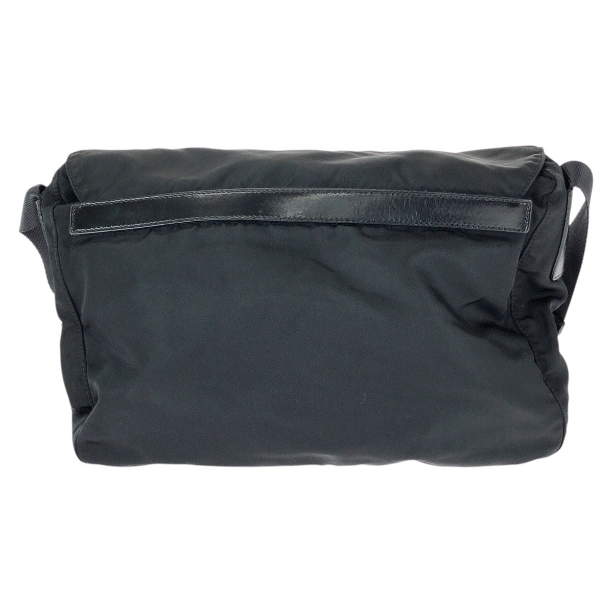 25261
PRADA プラダ テスート 三角ロゴプレート ブラック 黒 シルバー金具 ナイロン / レザー ショルダーバッグ メッセンジャーバッグ レディース ABP42