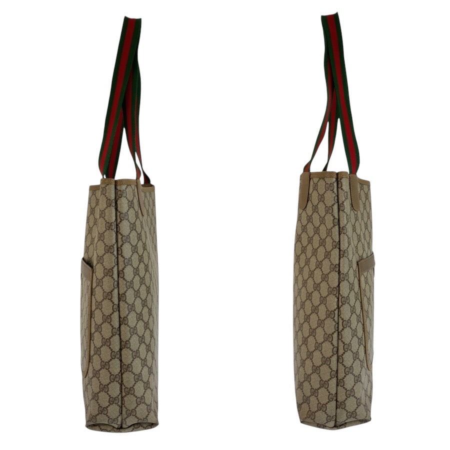 25262
GUCCI グッチ ヴィンテージ シェリーライン ベージュ ブラウン GGスプリームキャンバス 39 02 003 トートバッグ ショルダーバッグ レディース AB23