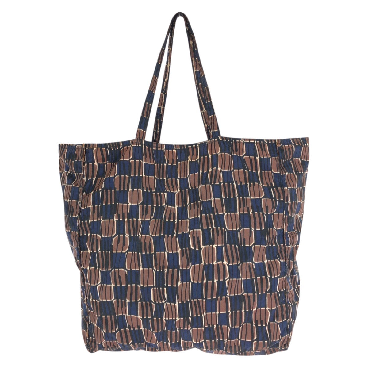 25264
PRADA プラダ BYOBAG テスート 三角ロゴプレート ブラウン ブラック ネイビー ナイロン トートバッグ ショルダーバッグ レディース ABP28