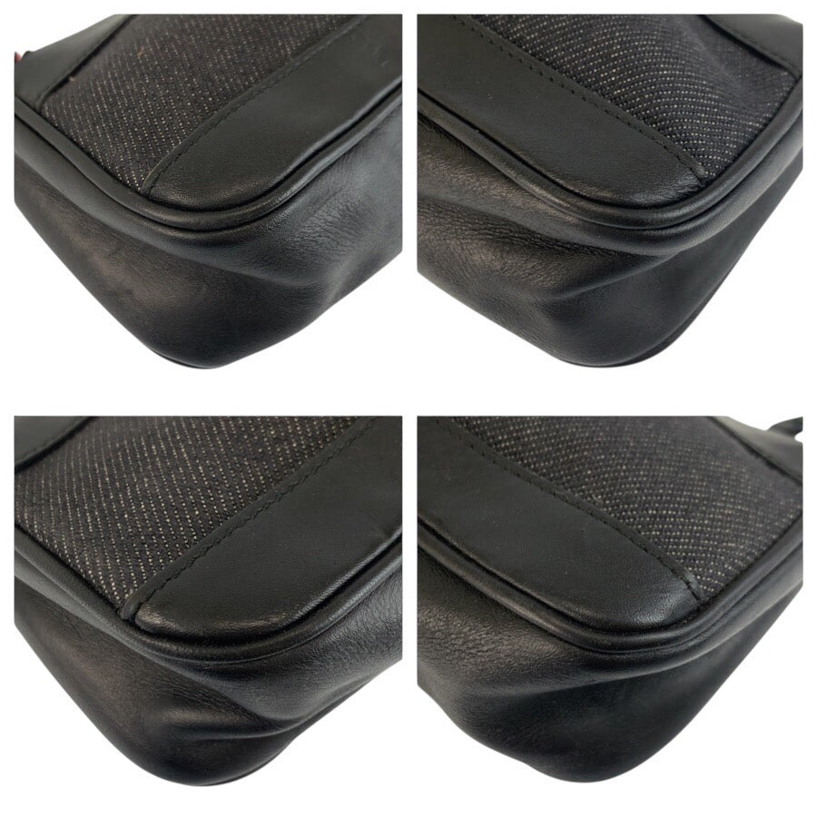 25274
GUCCI グッチ シェリーライン ブラック 黒 シルバー金具 キャンバス / レザー 92820 ハンドバッグ アクセサリーポーチ レディース ABP35