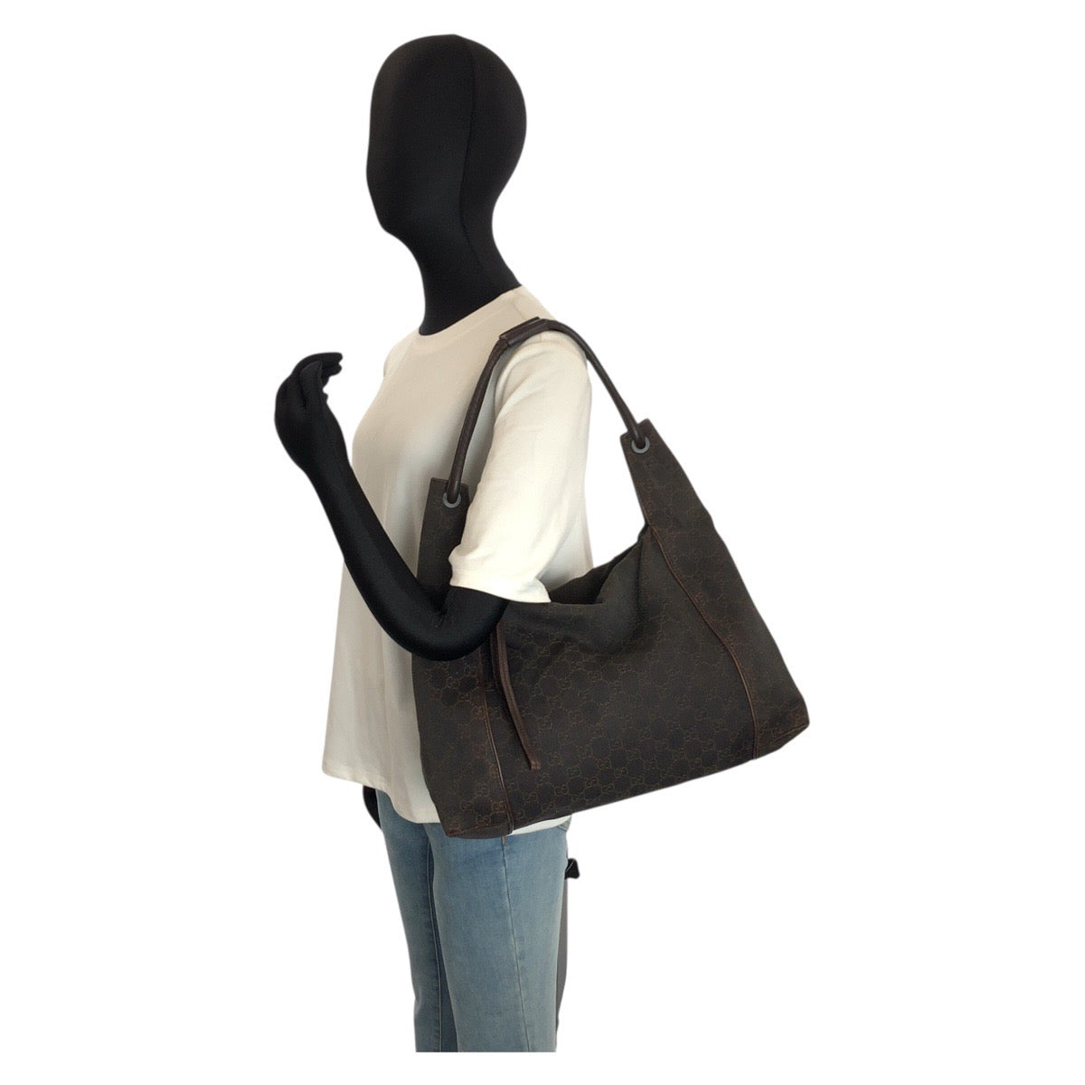 25275
GUCCI グッチ ブラウン GGキャンバス / レザー 101292 ショルダーバッグ レディース ABP35